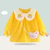 Pantalón de tirantes para bebé niña Otoño e Invierno Ropa de exterior Estilo occidental Falda de princesa Babero para comer infantil Delantal impermeable a prueba de suciedad Protector para bebé