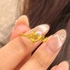 Nuevo Anillo de Serpiente Dorado Estilo Chino para Mujer, Diseño Vintage con un Toque de Alta Gama, Elegante y Lujoso, Anillo para Dedo Índice con Artesanía Pesada del Año Zodiacal