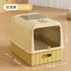 Bandeja de arena para gatos extra grande completamente cerrada con esterilización UV, inodoro para gatos a prueba de salpicaduras, caja de arena para gatos, suministros para mascotas gatos
