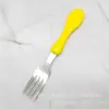 Espesado Lindo Dibujos Animados Vajilla Infantil Acero Inoxidable Cuchara de Comer de Dibujos Animados Cuchara Tenedor Infantil Cuchara para Alimentar Bebé