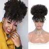 Chuyu Peluca Afro Europea y Americana de Exportación Flequillo Bolsa de Cabello Oruga Esponjosa Africana Bolsa de Cabello Rizado Pequeño Talla Grande