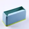Pá para caixa de areia de gato com design original em metal, conjunto de pás para caixa de areia com cabo de madeira grande e base em cores de bala, pá para fezes de gato