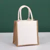 Sacolas Transfronteiriças Logo Personalizado Bolsas de Linho Sacolas de Lona Juta Sacolas de Presente Publicidade da Empresa Personalizadas