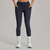 Calça de Yoga Costura Zero Transfronteiriça Levanta Bumbum com Bolsos Laterais, Calça Esportiva de Corrida Justa, Calça Fitness de Secagem Rápida 2629