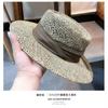 Sombrero nuevo de algas marinas tejido a mano europeo y americano para mujer, sombrero de verano hueco transpirable con protección solar, sombrero de copa plana, sombrero para el sol