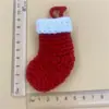 Acessórios de Árvore de Natal Tricotados à Mão Decorações de Presente Pingentes de Presente de Natal Feitos à Mão Acessórios Tricotados
