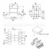 Esqueleto de alimentação EF12.6 esqueleto de transformador EF12.6 slot único para placa de circuito impresso 5 5 pinos 1202 espaçamento entre fileiras 18,7 mm