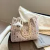 Bolsa Tote Estampada Nova de Verão 2025 Bolsa de Grande Capacidade Estudante Feminina Menina Bonita Bolsa para Ir para a Aula