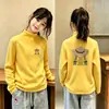 Camiseta Interior de Polar para Niña con Cuello Medio Alto Manga Larga Infantil Bonita Niña Pequeña Elegante Ropa Interior Otoño e Invierno
