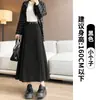 Saia Feminina de Outono e Inverno Nova, Cintura Alta, Modelagem que Emagrece, Comprimento Médio, com um Toque Elegante e Sofisticado, Saia Plissada Resistente a Amassados