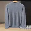 Suéter de cachemira para bebé, cuello alto medio para hombre, color liso, casual de negocios, manga larga, cuello medio, camiseta interior de punto de lana