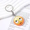 Llavero estilo Libro Rojo Pequeño con emoji, colgante de bolsa de frijol color sudor, decoración creativa de acrílico, colgante mudo