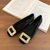 3688-55 Sapatos Femininos Rasteirinhas Solado Macio Confortáveis Sapatos Solteiros com Antepé Alargado Tamanho Grande Sapatos Femininos Slip-On para Pés Largos