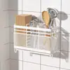 Caja de almacenamiento para palillos estante de cocina, no requiere instalación, portapalillos doméstico integrado de montaje en pared, estante para utensilios con drenaje