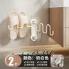 Estante Adhesivo para Pantuflas de Baño del Hogar Sin Taladro Giratorio Secador de Zapatos Montado en Pared Plegable Escurridor Colgador de Almacenamiento