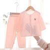 Bebê Ar-condicionado Usar finas mangas compridas Roupas para casa Pijamas para dormir do bebê Pijamas Crianças Dupla Gauze Pijamas