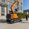 Excavadora de 7.5 Toneladas con Cabina Cerrada, Motor de Cuatro Cilindros Euro 5 Epa / Zanjadora con Tubería de Trituración