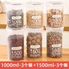 Frascos de Plástico Sellados para Granos, Almacenamiento de Cocina, Contenedores Transparentes, Cajas para Snacks, Alimentos Secos y Frascos para Almacenar Té