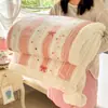 Manta de Vellón de Leche Manta para Siesta en la Oficina Cubierta Gruesa Flocada Cubierta de Sofá para Cama Lavable a Máquina Lavable al Agua