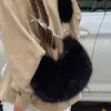 Bolso de Felpa Estilo Occidental para Mujer 2025 Nuevo de Moda Estilo Coreano Gran Capacidad Bolso de Hombro Dulce Peludo Bolso Cruzado