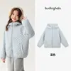 Pudding Haru Roupa de Outono Meninas Roupas Infantis Top Estiloso Outono 2026 Novo Estilo Jaqueta Acolchoada Leve e Quente Infantil
