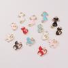 Joyería de Aleación DIY Accesorios de Metal Gato Lindo Mascota Aretes Pulsera Collar Colgante Ropa Equipaje Colgante Hecho a Mano