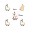 Colgante de aleación de poni unicornio con goteo de aceite de venta caliente transfronterizo Colgante para collar hecho a mano DIY Llavero Accesorios de joyería