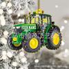 Decoraciones para Árbol de Navidad de Tractor Personalizadas Transfronterizas Colgante Plano Acrílico Adornos de Regalo Navideño