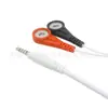 Conector de Áudio Personalizado de 3,5mm com Cinco Polos, Conector Fêmea de Eletrodo de 4,0mm Um para Dois, Fio de Conexão para Terapia e Massagem com Encaixe