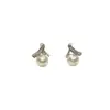 Aretes de Perla y Circonita Aretes Únicos y Hermosos Sensación de Alta Gama Diseño de Nicho Ear Cuff Estilo para el Trabajo Pendiente Versátil