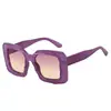 Fabricante de Moda Europea y Americana Nuevo Estilo Gafas de Sol Cuadradas de Marco Grande con Acabado de Alta Gama, Gafas de Sol de Moda Anti-UV para Comercio Transfronterizo