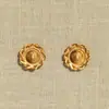 Pendientes de Botón Amanecer Diseño de Nicho Moda Elegantes Sencillos Versátiles Gama Alta Mismo Estilo que los Bloggers Pendientes de Girasol