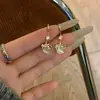 Elegante Oni~Luxo Leve Exquisito Simples Sensação de Alta Classe Brincos de Olho de Gato Personalidade Moda Socialite Herdeira Sensação Brincos