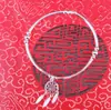 Pulsera de plata de ley s990 pulsera moda coreana flor de durazno hierba pulsera ligera para mujer joyería de plata pulsera Directo de Fábrica