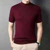 Nuevo Suéter de Punto de Color Sólido de Cuello Alto Delgado para Hombre, Suéter Básico de Manga Larga para Hombre Joven, Ropa para Hombre