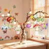 Colgantes de Rodaja de Madera Hechos a Mano DIY Pintura de Graffiti Hecho a Mano para Niños Colgantes para Muebles Artesanías de Madera Colgantes Decorativos