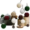 Bolas de Navidad de Ganchillo Puras Hechas a Mano Transfronterizas Accesorios para Sesiones de Fotos de Escenas Navideñas Fabricantes de Bolas Productos Terminados Venta al por Mayor