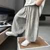 Pantalones de verano para niños 2026 nuevo estilo coreano elegantes pantalones casuales de verano para niños pequeños de tres años, pantalones finos y frescos