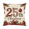 2026 Nueva Funda de Cojín para Festival Navideño Muñeco de Nieve Papá Noel Funda de Almohada Decoración Festiva para Sofá Cojín