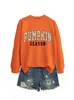 Amazon eBay sitio independiente casual cómoda elegante temporada de calabaza sudadera floral de calabaza para mujer