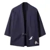 Ropa nueva de hombre estilo chino para primavera y verano, cárdigan Hanfu bordado de grulla vintage, kimono túnica taoísta holgada de talla grande estilo japonés