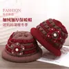 Gorros de Invierno para Personas de Mediana Edad y Mayores, Gorros de Moda para Madres, Gorros de Punto Gruesos de Terciopelo Cálidos, Gorros de Lana de Invierno para Abuelas