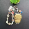 Novo Modelo Ouro Puro 999 Chiikawa Usagi Chiikawa Corrente para Celular Chaveiro Pingente de Bolsa Corrente de Contas