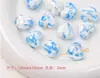 Estilo Japonés Fresco Azul Cerámica Lindo Frijol Acacia Cubo Cordero DIY Hecho a Mano Cuentas Collar Pulsera Materiales