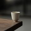 Taza de Té Boca de Flor Estilo Dinastía Song Ceniza de Hierba Mojie Juego de Té Kung Fu Cerámica para el Hogar Pétalo Taza Maestra Taza de Degustación Taza Individual
