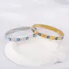 Pulseira Minimalista de Olho Grego de Aço Inoxidável de Alta Qualidade Europeia e Americana Transfronteiriça Luxuosa Não Desbota Venda Direta de Fábrica Atacado