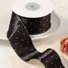 Cinta de Lunares Colorida de un Solo Lado Material para Hacer Accesorios para el Cabello Lazo Tocado Pasador Empaque de Caja de Regalo para Ramo Cinturón