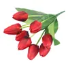 9 ramos de tulipanes artificiales para paisajismo, vegetación, arreglos florales, decoración del hogar, bodas y hoteles