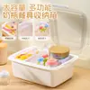 Caja de Almacenamiento para Biberones, Caja de Almacenamiento a Prueba de Drenaje y Polvo, Vajilla para Bebé Específica para Bebés, Suplemento Alimenticio, Escurridor, Gabinete de Almacenamiento