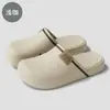 Pantuflas cerradas de suela gruesa de 3 cm para mujer, sandalias frescas antideslizantes casuales de verano para exteriores, de moda y versátiles, sin olor